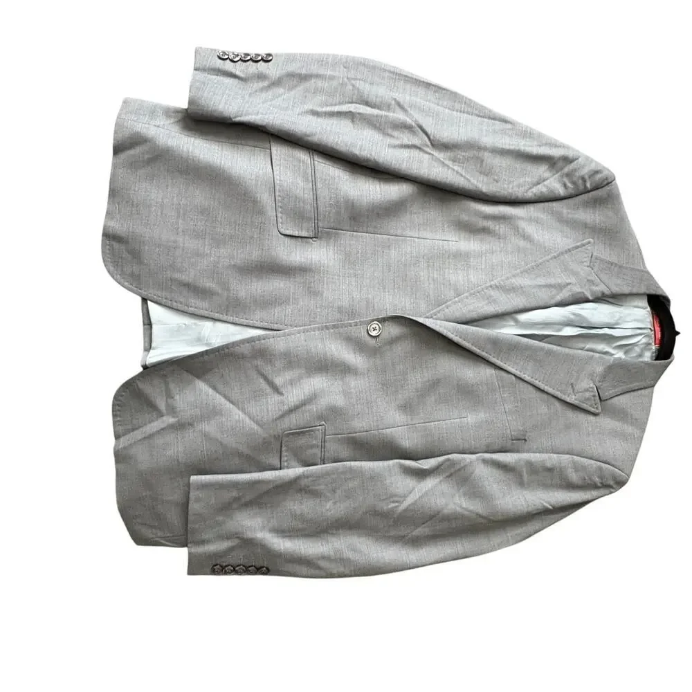 Tiglio Rosso Super 150 Wool Gray Blazer Sport Coat Italy42R OldMoney Minimalist
